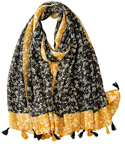 FAIRYGATE Tassel Scarf for Women UK Scarfs Sale Neck Shawls Wraps Ladies Scarves Lightweight Clearance Yellow Black 52012
