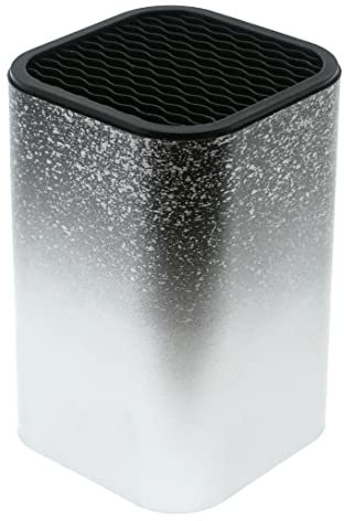 Lashuma Kochmesser Aufbewahrung 9x9 cm, Messerhalter mittel groß, Farbe: Silber, Block Höhe: 14 cm