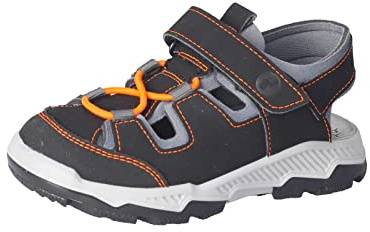 RICOSTA Jungen Sandalen Arizona,Kinderschuhe,Weite: Normal,waschbar,offene Schuhe,Strandschuhe,Outdoorsandalen,Kids,schwarz/grau (090),34 EU