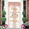 25. Geburtstag Frau Deko, Roségold Türdekoration, Stoff Schild Tür Hängendes Plakat, 25 Geburtstag Hintergrund Banner Party Willkommensschild