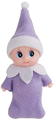 JHBEMAXS Kawaii Mini-Baby-Elfen-Puppen-Schlafsack, kleine Plüschtiere, Regal-Dekoration für Kinder und Erwachsene, Violett