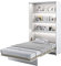 MEBLINI Schrankbett Bed Concept - Wandbett mit Lattenrost - Klappbett mit Schrank - Wandklappbett - Murphy Bed - Bettschrank - BC-02-120x200cm Vertikal - Weiß Matt
