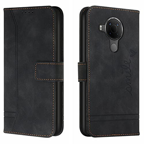 Lihondar Kompatibel mit Nokia 3.4/Nokia 5.4 Hülle, Handyhülle Nokia 3.4/5.4, Premium Leder Klappbar Schutzhülle Tasche Wallet mit Brieftasche [Standfunktion] Cover Flip Case Klapphülle (Schwarz)
