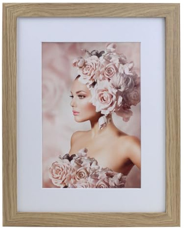 IDEAL TREND Bilderrahmen Holz Rahmen Plexi Acryl Collage Wanddeko Poster quadratisch S215: Farbe: Natur | Format: 30x40