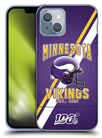 Head Case Designs Offizielle NFL Football Streifen Minnesota Vikings Logo Art Gel Handyhülle Hülle [Militärischer Schutzgrad] Kompatibel mit Apple iPhone 14