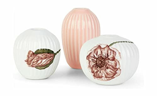 Kähler Miniatur Vasen 3 Stck. Vasen & Blumentöpfe Hammershøi Poppy Handarbeit