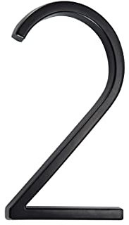 Numéros de maison flottants de 12.5 cm/6in de hauteur - Numéros de porte noirs - Grand numéro de porte - Panneaux de maison(2)
