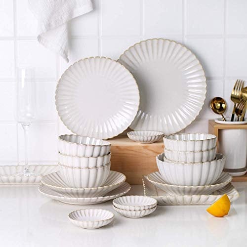 Servizio Piatti in Porcellana Servizio Piatti in Ceramica Pizzo Bianco