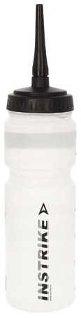 INSTRIKE Eco Green Plant Gourde 0,8 l Clear Sport pour hockey hockey sur glace avec longue paille et champ de nom