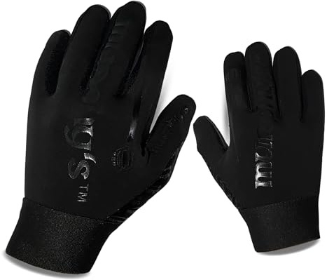 Murphys Gaelic Football Adult's Players Gloves, Premium Latex, GAA Superior Grip, Durable and Breathable Design Elasticated Wristband, Black, 11 - Extra Large