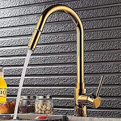 Wasserhähne, moderne Küchenspüle, Monoblock-Mischbatterie, Küchenarmatur, Messing, gestrecktes Gold, Unterbauwaschbecken, Küche, Badezimmer, Waschtischmischer, Einhebelmischer