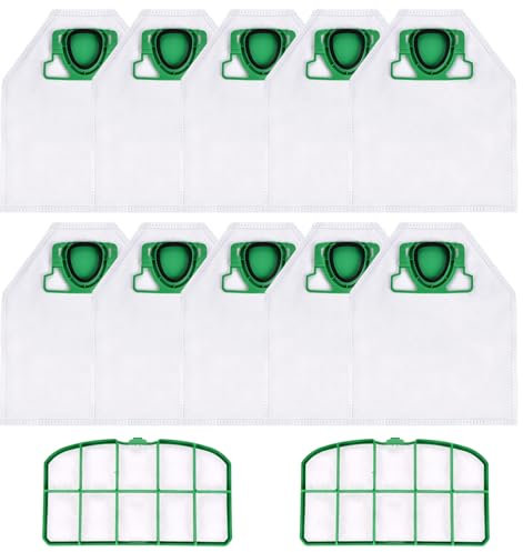 Staubsaugerbeutel für Vorwerk Kobold VK200 FP200 10 Stück Staubbeutel und 2 Motorschutzfilter Microvlies Filtertüten Ersatz Beutel Zubehör für Vorwerk Kobold VK 200 FP 200 Staubsauger