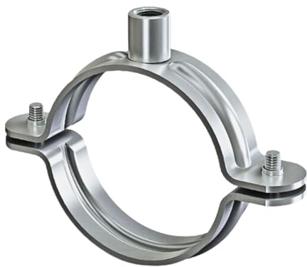 Zweiteilige Rohrschelle 41–45 mm, Stahl verzinkt, 50 Stück | Robuste, witterungsbeständige Konstruktion – einfach montierbar und für eine stabile, sichere Befestigung ausgelegt.