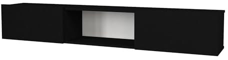 Helloshop26 Meuble TV 180 x 31 x 29,5 cm Noir 03_0007816