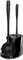 2 in 1 Toilet Brush and Plunger Set - Toilet Brush with Solid Handle, Stand and Holder for Deeply Cleaning in Bathrooms - Plastic Toilet Brush and Holder Set in Black