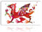 Welsh Dragon Fridge Magnet - Water Colour Edition
