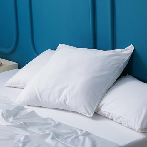 Sheet Story Bamboo Pillow Cases 2 Pack - 65x65cm Square Size - 400 Thread Count - Hypoallergenic, Soft and Cooling White Pillowcases 2 Pack