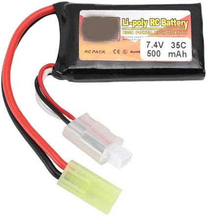 Batterie de Drone RC, Batterie au Lithium 7,4 V 2S 500 MAh 35C, Batterie UAV Télécommandée pour Hélicoptère RC, Drone RC, Modèle de Bateau, Avion (Tapez 2)