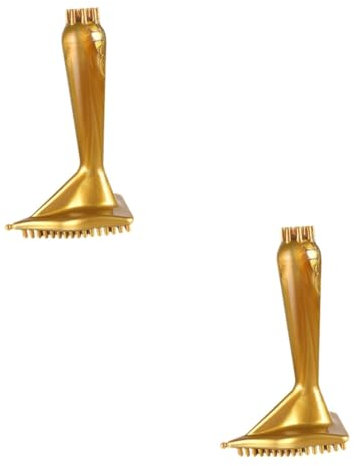 HONMEET 2st Dreieckige Massagebürste Manuelle Massagegeräte Nackenmassagegerät Schrott Massagebürste Schabwerkzeug Massageschaber Kratzende Massagewerkzeuge Gua-sha-pinsel Golden Magnet