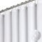 BTTN Rideau de douche gaufré blanc 120x180 cm, Anti-moisissure et imperméable, Tissu résistant, 8 crochets inclus, Moderne et luxueux, Lavable avec ourlet lesté, Polyester décoratif pour salle de bain