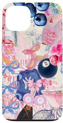 Aesthetic Preppy Summer European Coquette Ball 8 Collage Hülle für iPhone 13