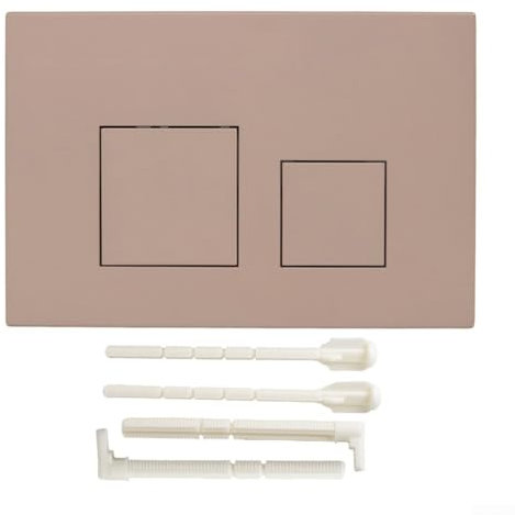 MeevrgR Actuator Plate Push Plate Toilet Cistern Replacement Parts Dual Flush Plate for GEBERIT Series UP300 Chrome Buttons Frame Plastic 164x246x12mm(Khaki)