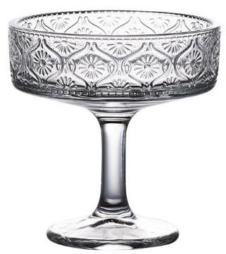 Juego de 4 vasos vintage de 180 ml, copas de champán acanaladas, copas de champán transparentes para espresso, martini, margarita vino, postres para ocasiones festivas, fiestas