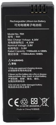 Drohnenflugbatterie Premium 1100mAh 3,8 V Batterie für Quadcopter, Stütze Verlängerte Flugzeit, für RC -Drohnen -Enthusiasten