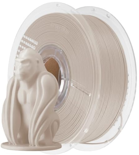 AzureFilm PLA Matte HS 1,75 mm 3D-Drucker-Filament, 1-kg-Spule, Hohe Geschwindigkeit, Ultra-mattes Finish, Einfaches Drucken, PLA-Filament, Für Hochgeschwindigkeitsdrucker (Off-White, 1kg)