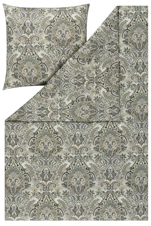 ESTELLA Mako Interlock Jersey Bettwäsche Dunja 135 x 200 cm / 80 x 80 cm 6516-532 Salbei
