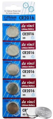 BML 5 x CR2016 Lithium Coin Cell Batteries 3V Long Lasting Button Cell Batteries for Watches Car Key Fobs Remote Controls Calculators Medical Devices Toys and Small Electronics