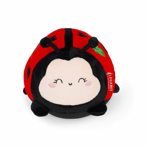 LEGAMI - Super Soft! Plush Plüsch, Ladybug Thema, Mini Größe, mit personalisierbarer ID Karte, Steht alleine, 14x15x12 cm