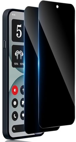 TuFun Schutzfolie für Nothing Phone 4A 5G für Panzerglas Sichtschutz, [2 Stück] Privacy Displayschutz, 9H Härte Sichtschutzfolie, Anti-Spähen, Blasenfreie Anti-Spy Schutzglas - Schwarz