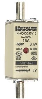 Mersen NH-ZERO-Sicherungseinsatz NH000GG50V16 Gr.000, 16A AC500V NH-Sicherungseinsatz 4086500083046
