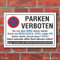 WERBEPUNKT. (2206 Schild Parkverbot, Halteverbot, lustig Marken, 3 mm Alu-Verbund (300 x 200 mm)
