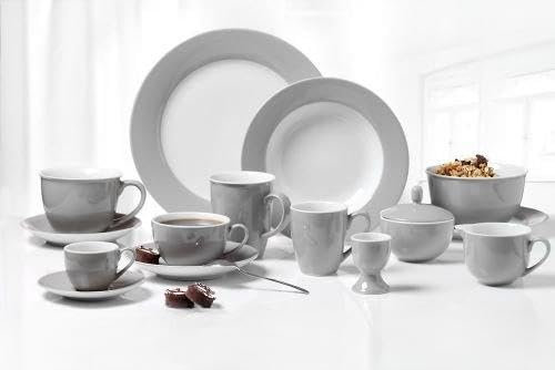 Flirt by R&B Geschirr-Serie Doppio grau Material Jumbotassen-Set 12 TLG. Doppio grau