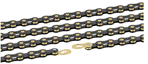 XLC CC-C08 Fahrradkette, schwarz/Gold, 1/2 x 11/128
