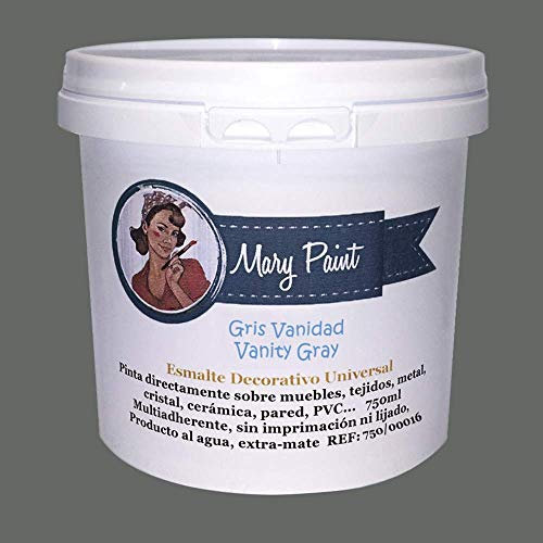 Mary Paint 750/00016 Wasserfarbe, Grau, 750 ml