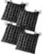 Gräfenstayn® 4er-Set Baumwoll-Sitzkissen 40x40x5cm mit Haltebändern für Indoor und Outdoor mit Öko-Tex Siegel - (Schwarz)