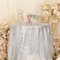 Eternal Beauty Pailletten-Tischdecken, Hochzeit, Halloween, Weihnachten, Party, Bankett, Polyester, silber, 120x120 cm