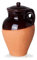 PIGNATA FUOCO CALDEA TERRACOTTA E COPERCHIO CM33