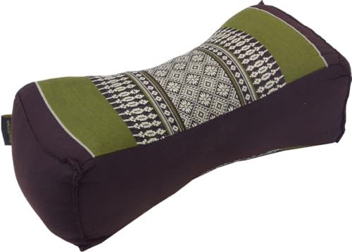 Nackenkissen, Nackenstütze Thaikissen Kapok, komfortabel, schwarz/grün/grau | Traditionelles Design, Kapokfüllung, ideal für Meditation und Relaxen, hohe Qualität, vielseitig einsetzbar.