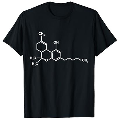 THC Chemie Formel Marihuana Cannabis Kiffer Gras T-Shirt