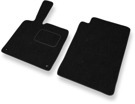 Mossa - Fußmatten Auto kompatibel mit Smart ForTwo II (2007-2013) - schwarz Automatten Autoteppiche