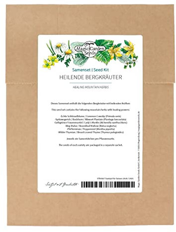Heilende Bergkräuter - Samen-Geschenkset mit 6 traditionellen Heilpflanzen