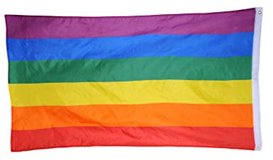 Fengyuanhong 90x150cm Drapeau LGBT Lesbienne Gay Pride Friendly colorés Drapeau Arc-en-Homosexuel Accessoires décoratifs