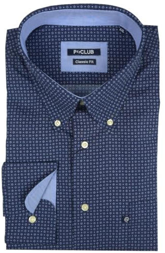 Rionero Camicia da Uomo 100 Cotone Manica Lunga Classica Elegante Taschino XXL XXXL m l