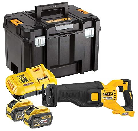 DeWalt DCS389X2 Cordless 54V FlexVolt Reciprocating Saw, 2X 9Ah Batteries, Charger and TSTAK Case