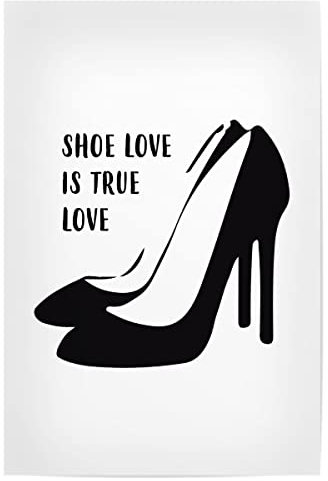 artboxONE Poster 150x100 cm Ankleidezimmer Typografie Shoe Love - Bild Schuhe Geschenk Liebe