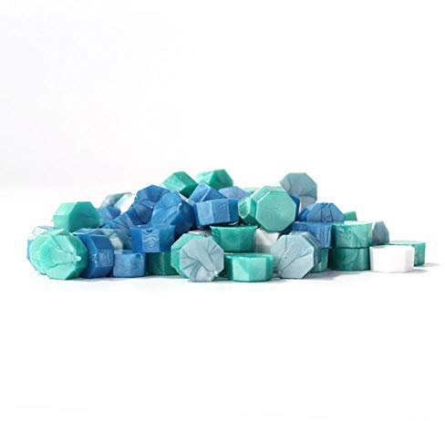 Sealing Wax Stove Pot Wooden Handle Sealing Wax Spoon Wax Wax Bead Stick Melting Wax Sealing Stamp Craft Gift set-100 Lacquer Wax B,France